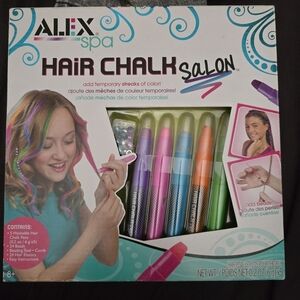 NEW Alex Spa Hair Chalk Salon-Temporary Hair Coloring Pens Kit for Kids-Beads